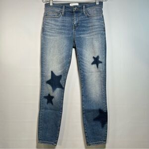 Current/Elliott The Ankle Skinny Stiletto Jeans Kathan Star Print Womens 27